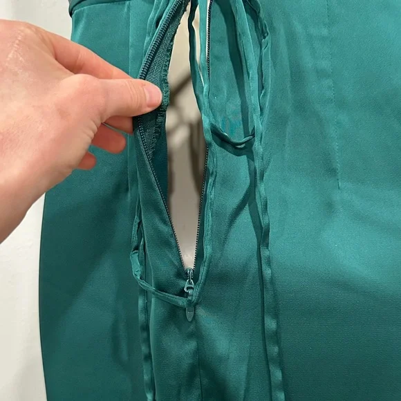 Azazie Teal Maxi Dress - Picture 15 of 16